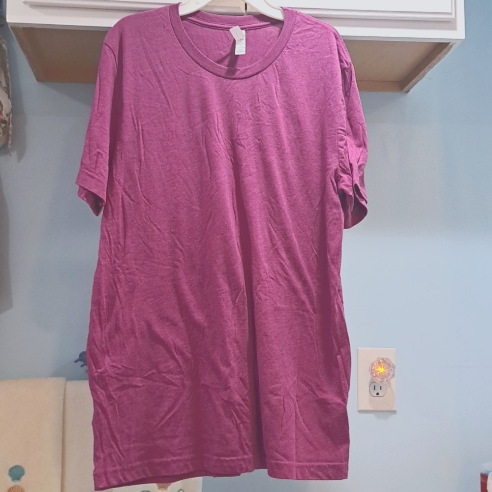 New Canvas Short Sleeve Fushia/Purple Color.